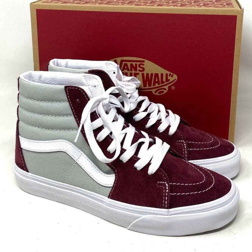 VANS Classic Sport Sk8-Hi Wine Gray Womens Size 10